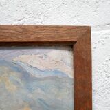 Old painting on panel signed M. Gay