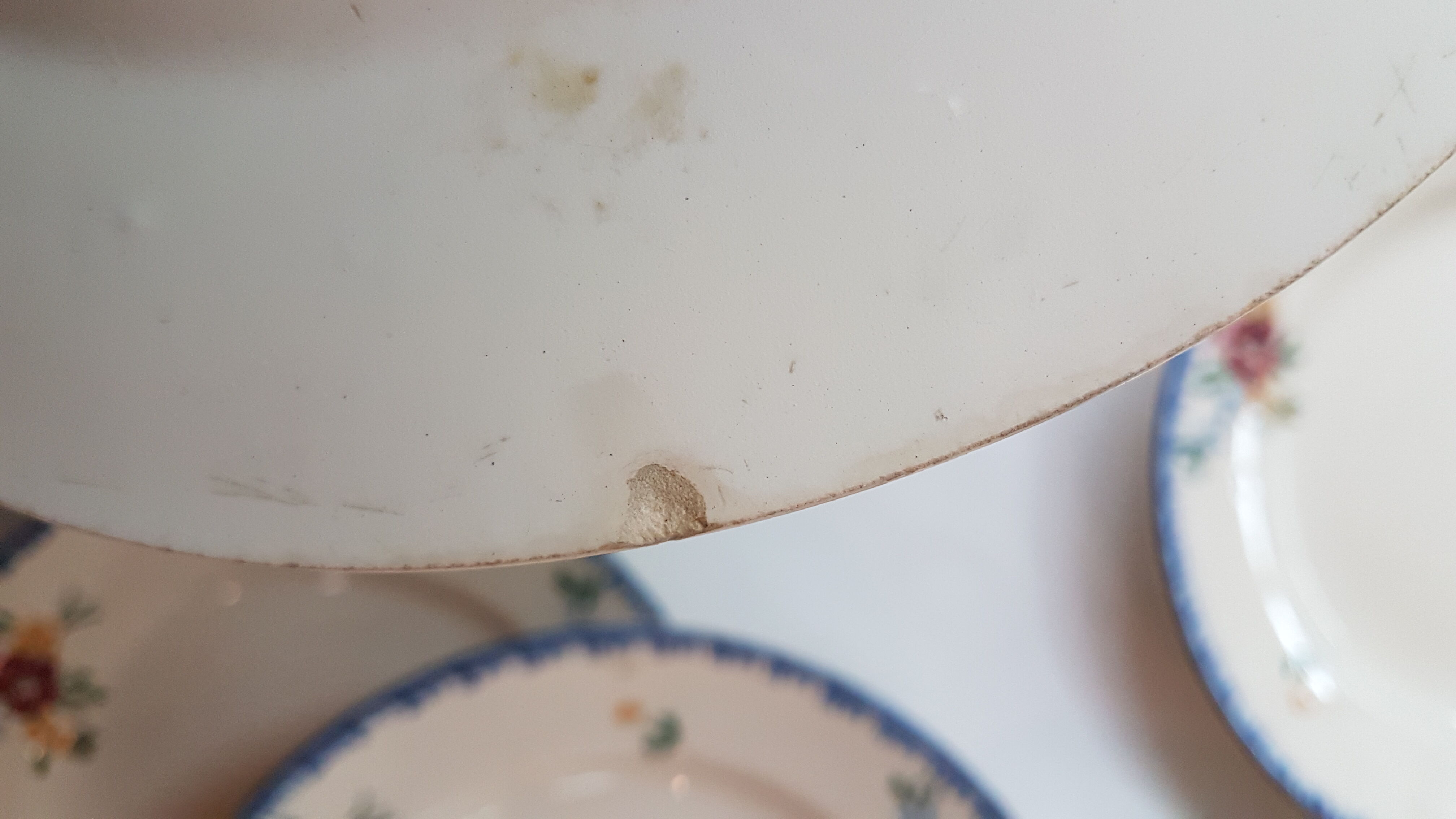 Suite of 6 plates in earthenware of Sarguemine