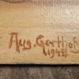 Oil on cardboard by Auguste Gerthoffert 1942