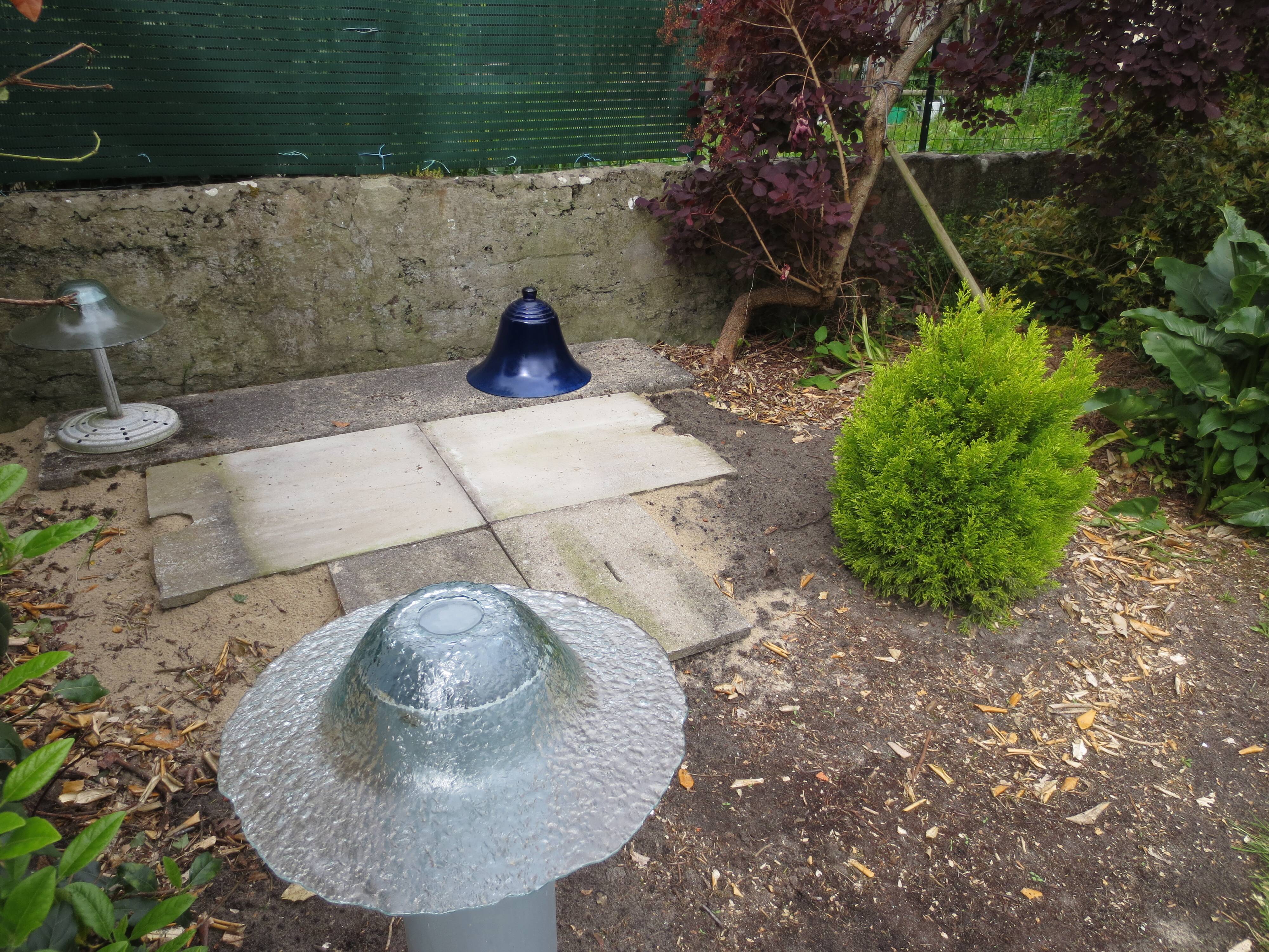 Blue cobalt glass bell