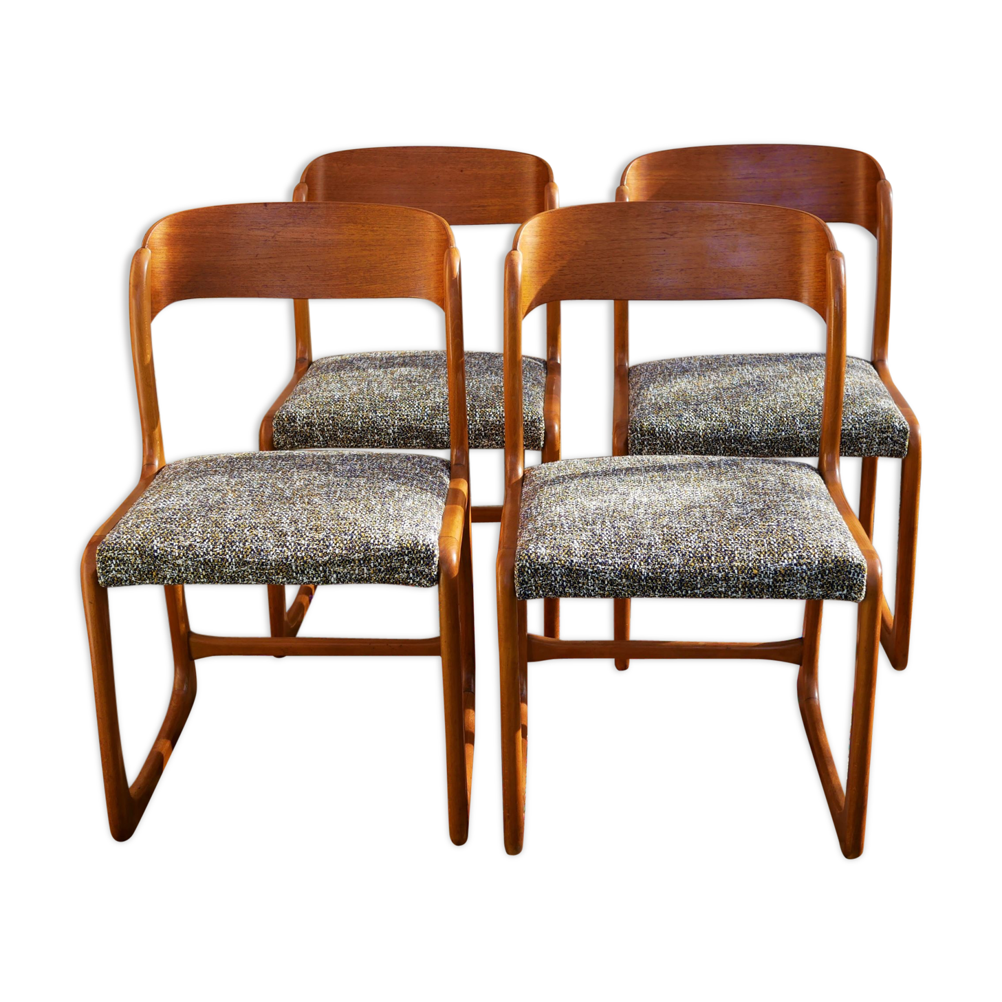 Set of 4 chairs 'sled' edited by Baumann