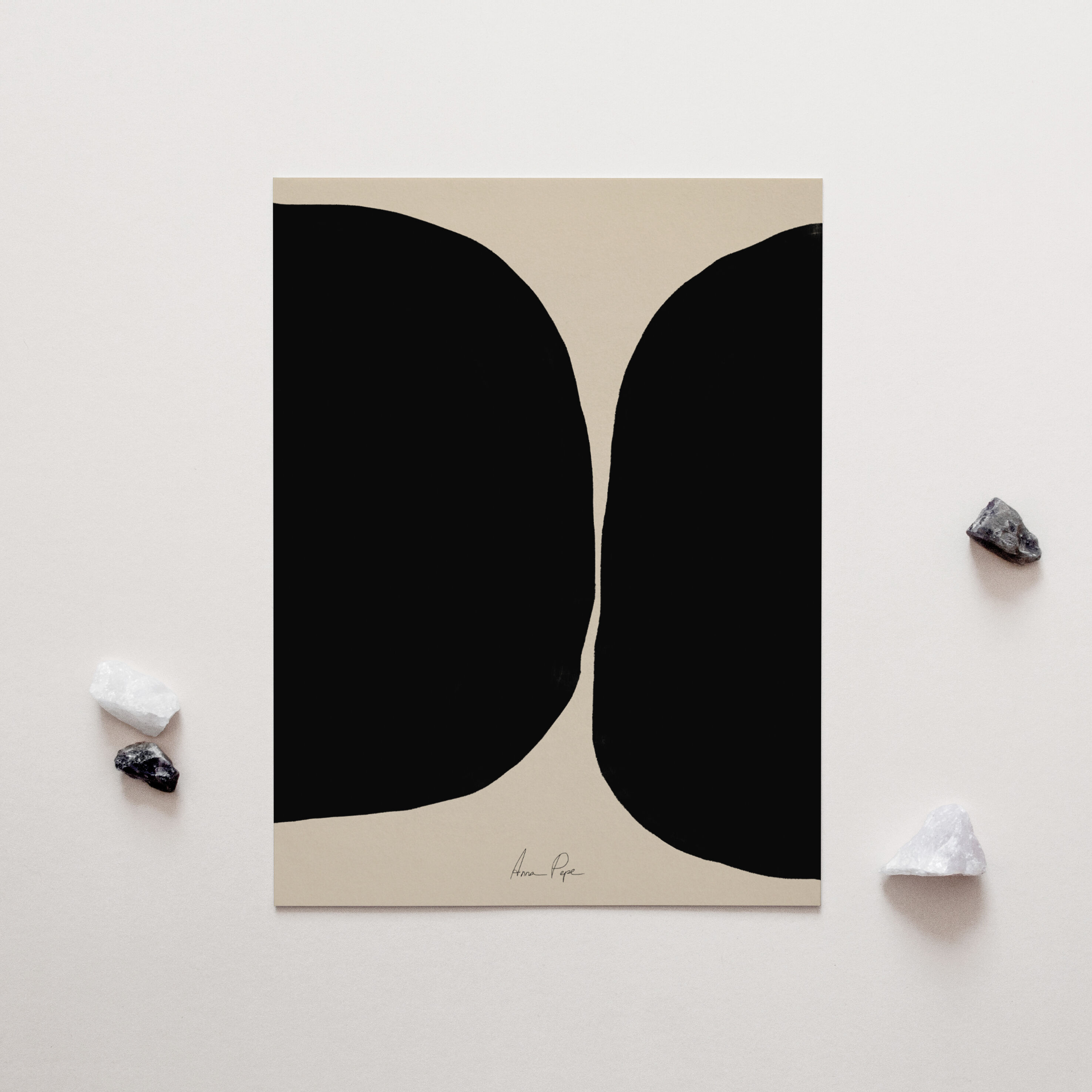 Framed abstract giclee art print 50x70cm