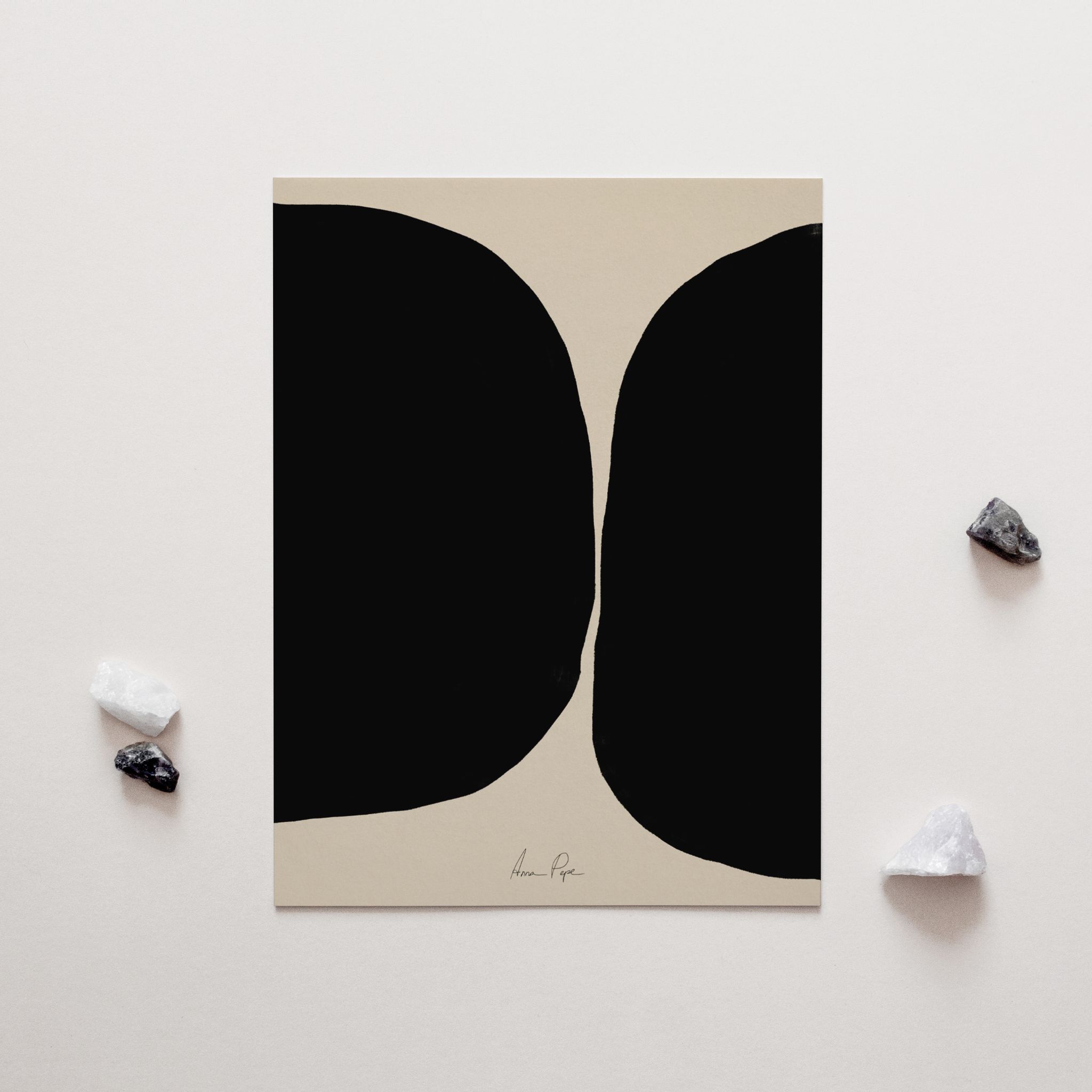 Framed abstract giclee art print 50x70cm