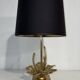Bronze and brass lily pad lamp attributed to Maison Charles. Circa 1970.