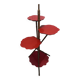 Wooden stool, bamboo legs