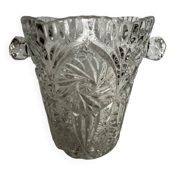 Seau à glace vintage  en verre