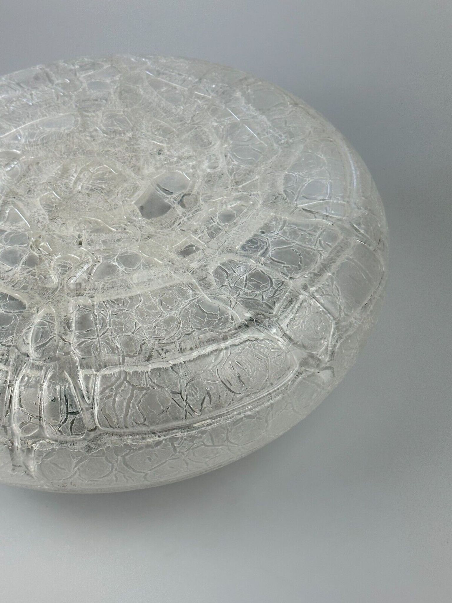 60s 70s ceiling lamp Plafoniere Ice Glass Doria Germany Space Age Design