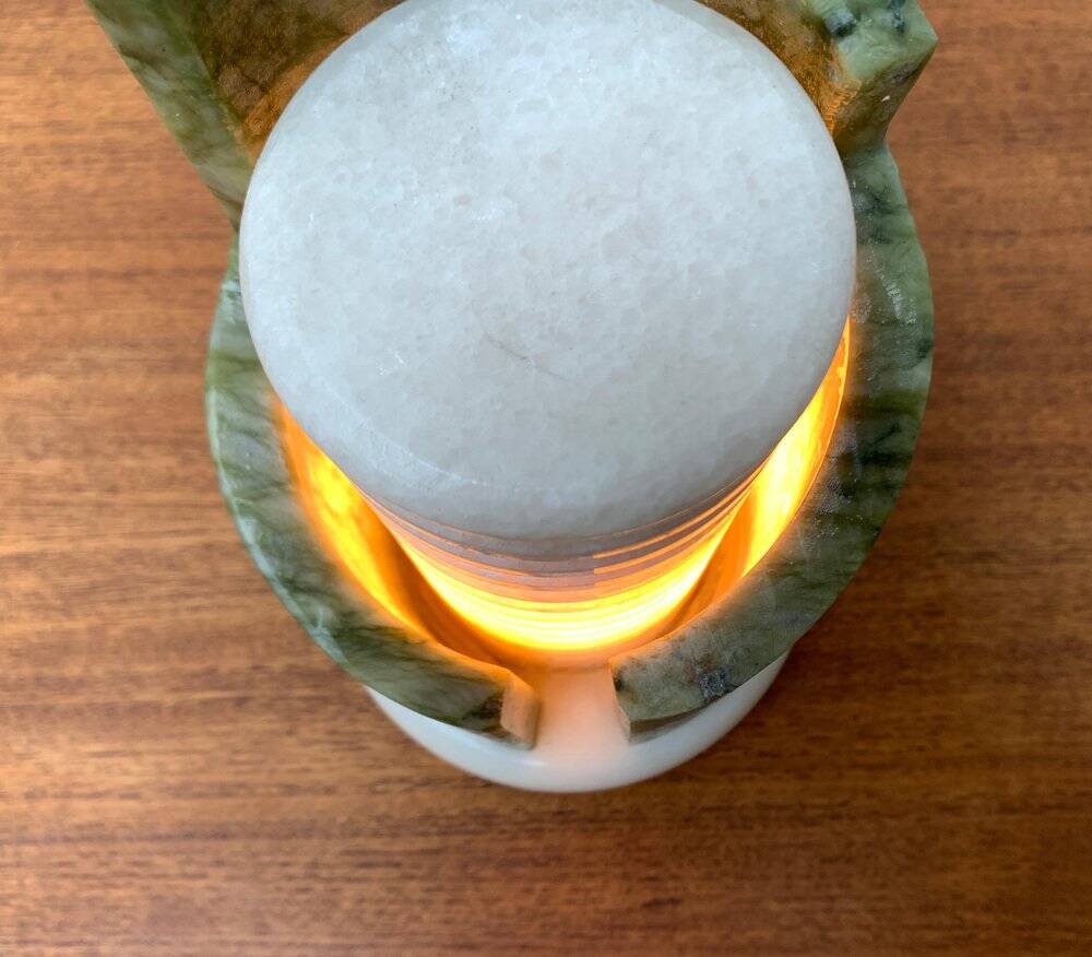 Postmodern stone table lamp, 1980s