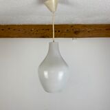 Scandinavian opaline pendant lamp drop 60s