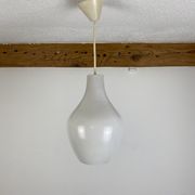 Scandinavian opaline pendant lamp drop 60s