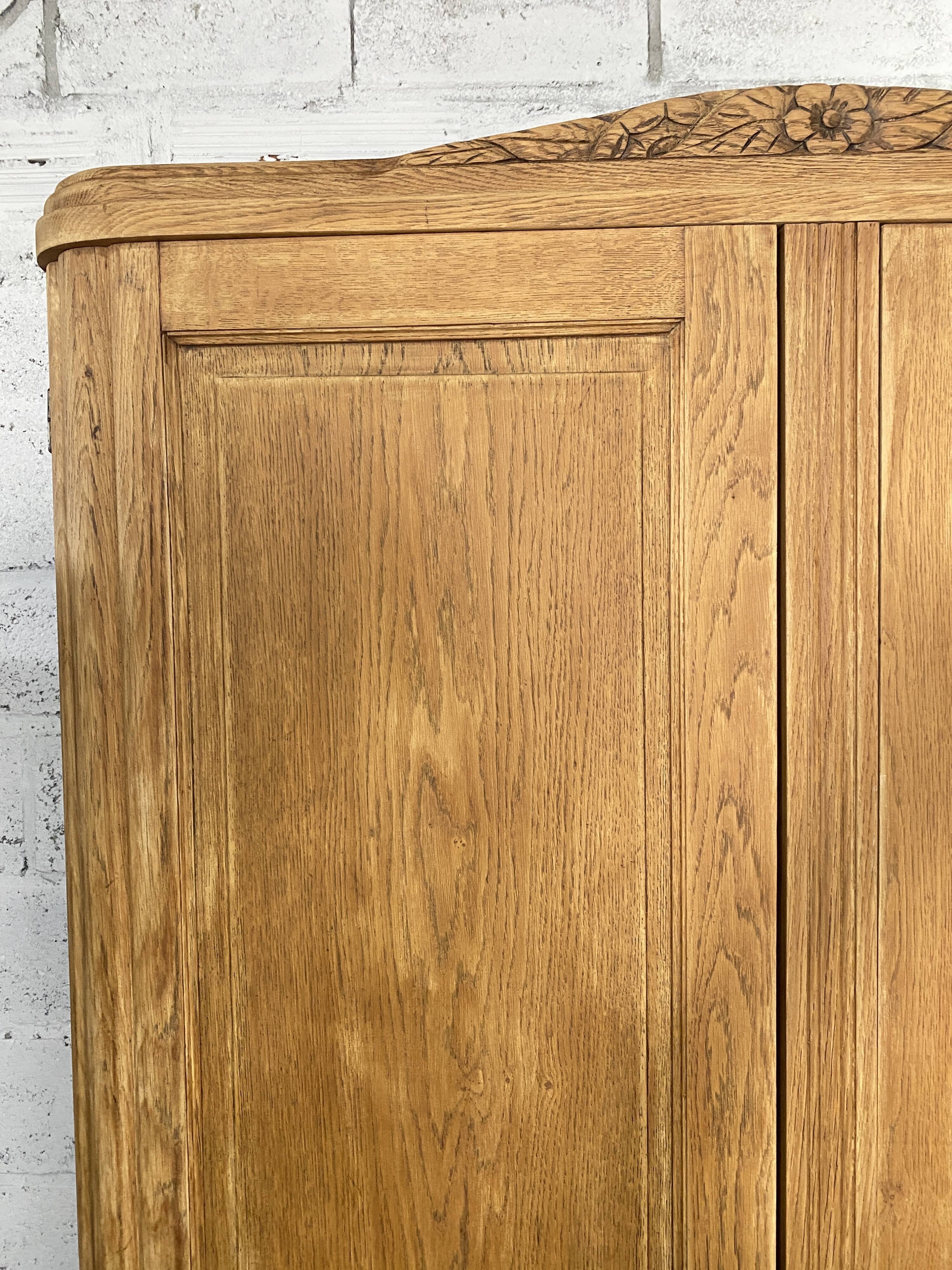 Art Deco oak wardrobe