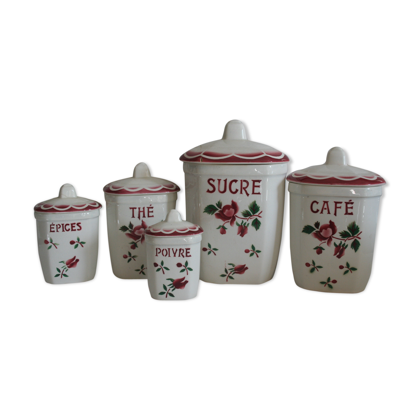 Sarreguemines spice pots