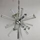 Italian starburst Sputnik chandelier – chrome & Murano glass
