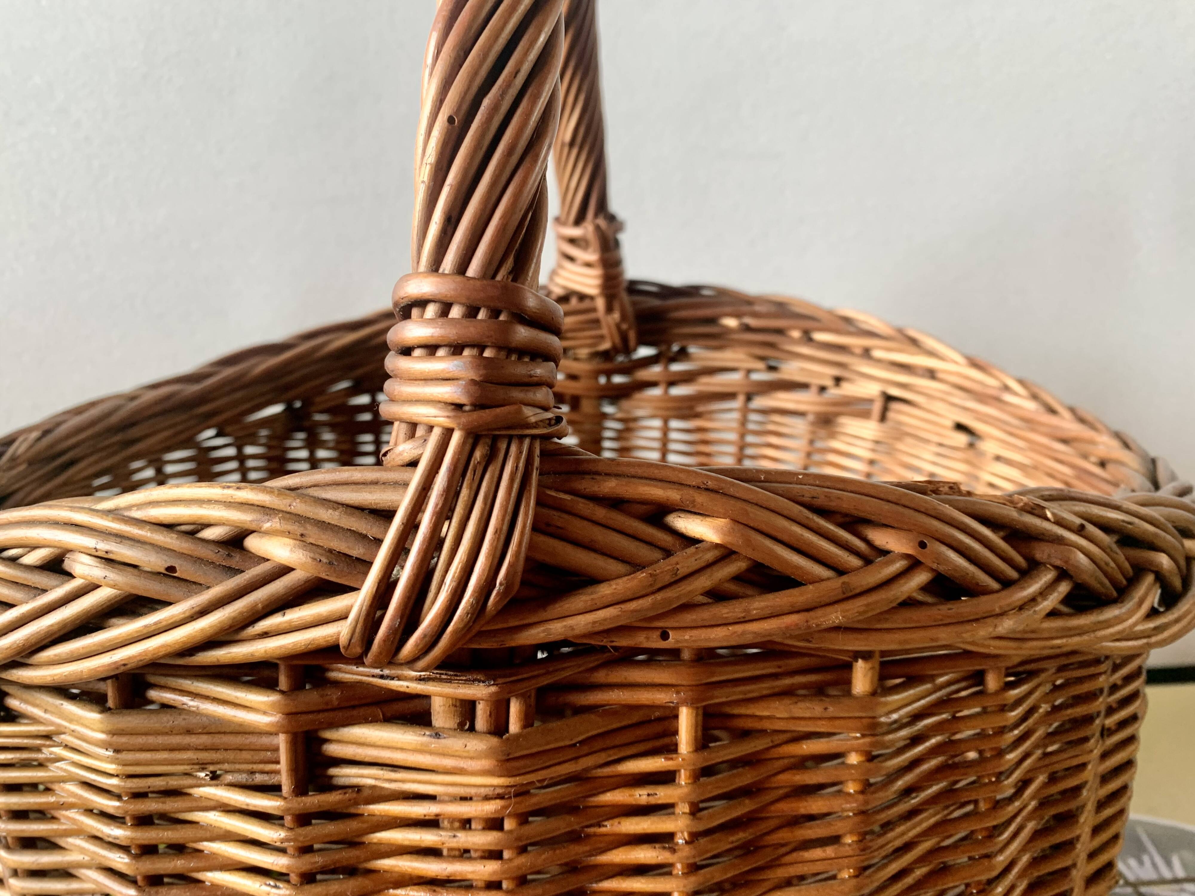 Vintage wicker basket