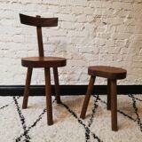Tripod wood stool