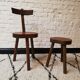 Tabouret tripode en bois
