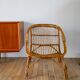 Shell armchair in rattan and bamboo, early 20th century