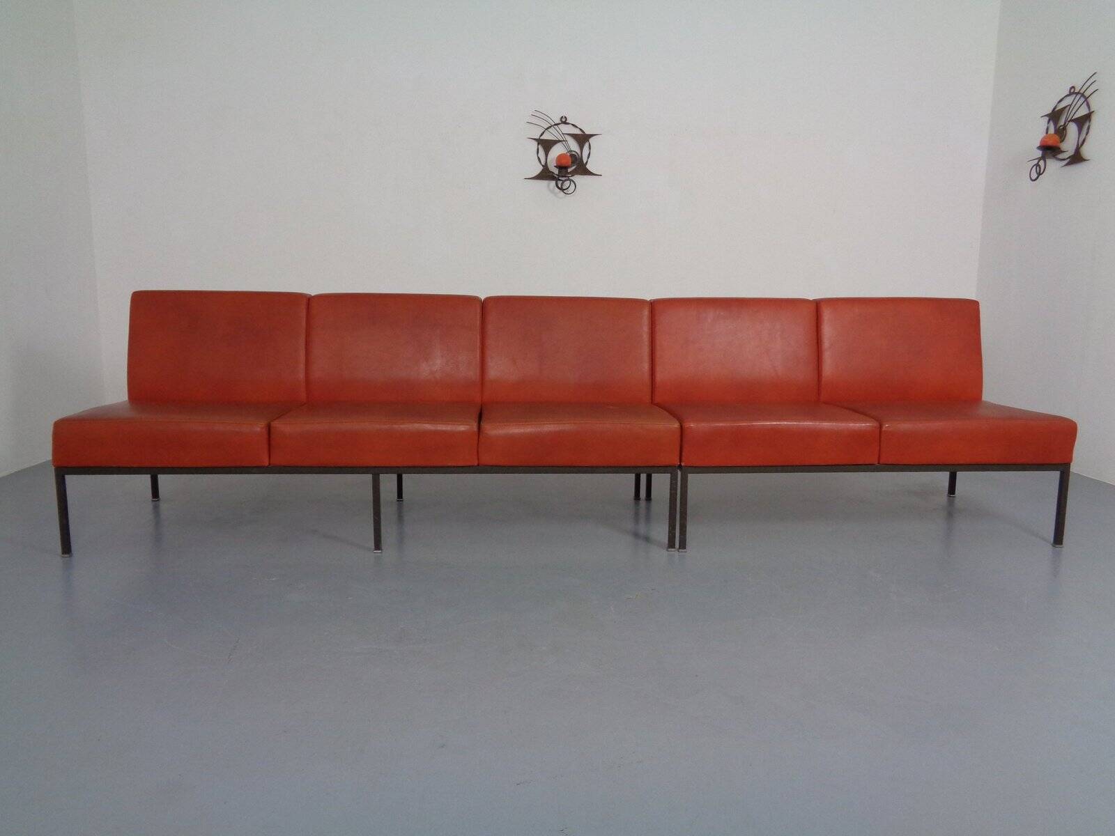 Minimalist 2-Seater and 3-Seater Bench, Germany, 1960s, Set of 2