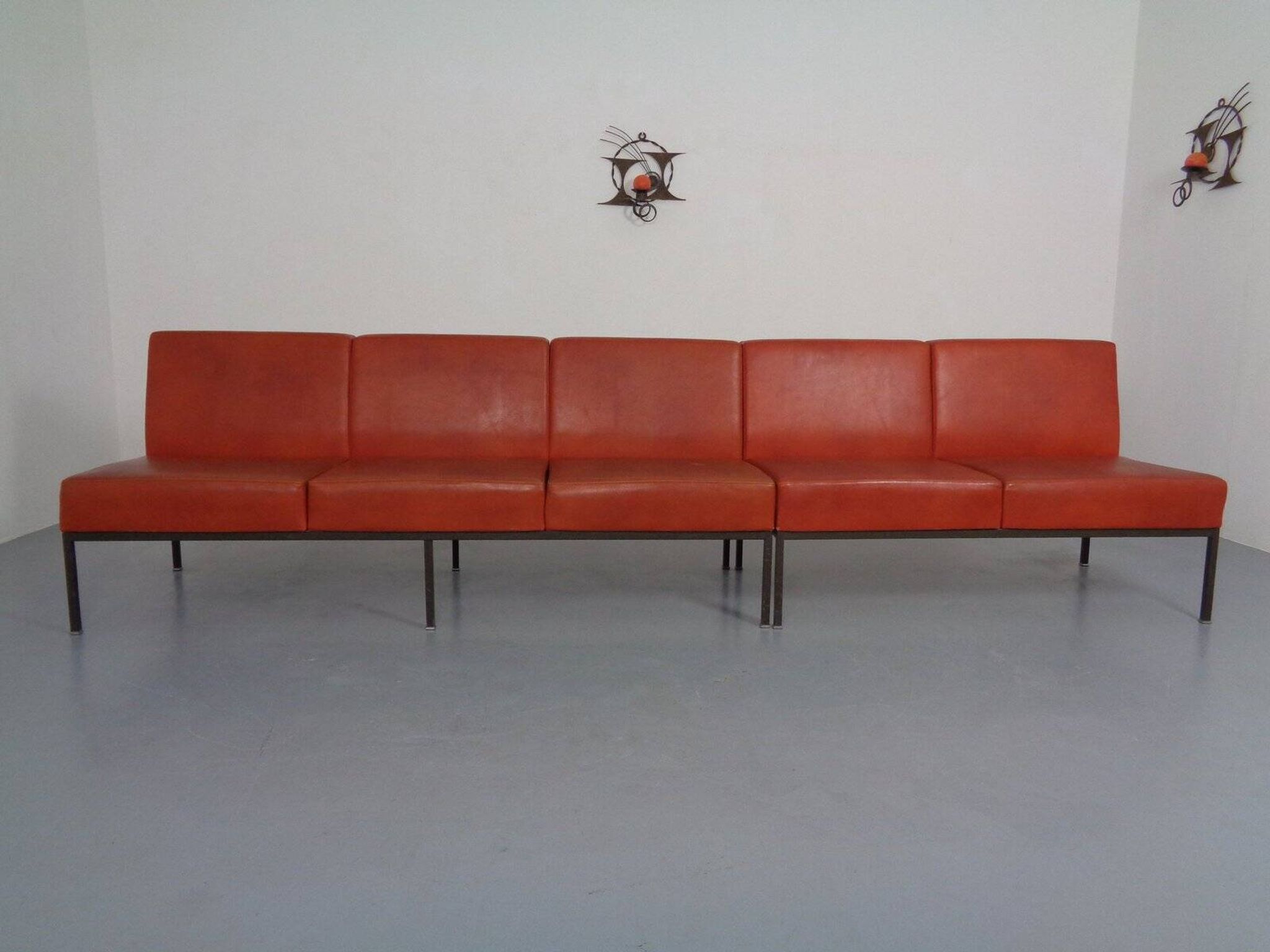 Minimalist 2-Seater and 3-Seater Bench, Germany, 1960s, Set of 2