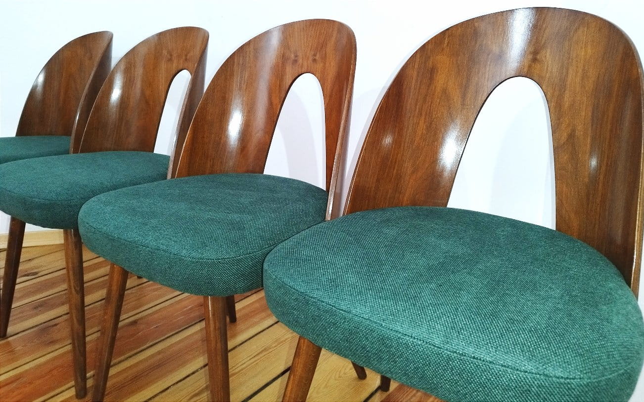 Set of four chairs, designed by A. Suman, Tatra Nabytok, Czechoslovakia, 60s