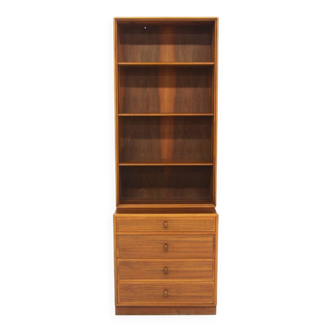 Scandinavian walnut bookcase "Facett", Bertil Fridhagen, Bodafors, Sweden, 1960