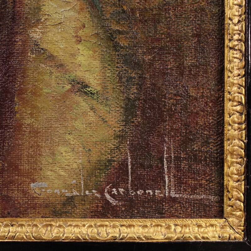 Peinture espagnole "Maternité" signée, 20e siècle