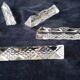 6 triangular crystal knife rests in lead crystal.