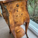 Louis XV inlaid curved bedside table