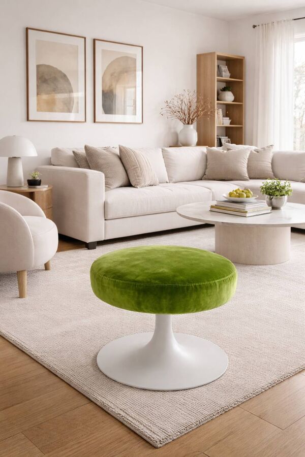 Tabouret pied tulipe vintage