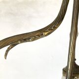 Empire bronze chandelier with 4 lights in glass tulips