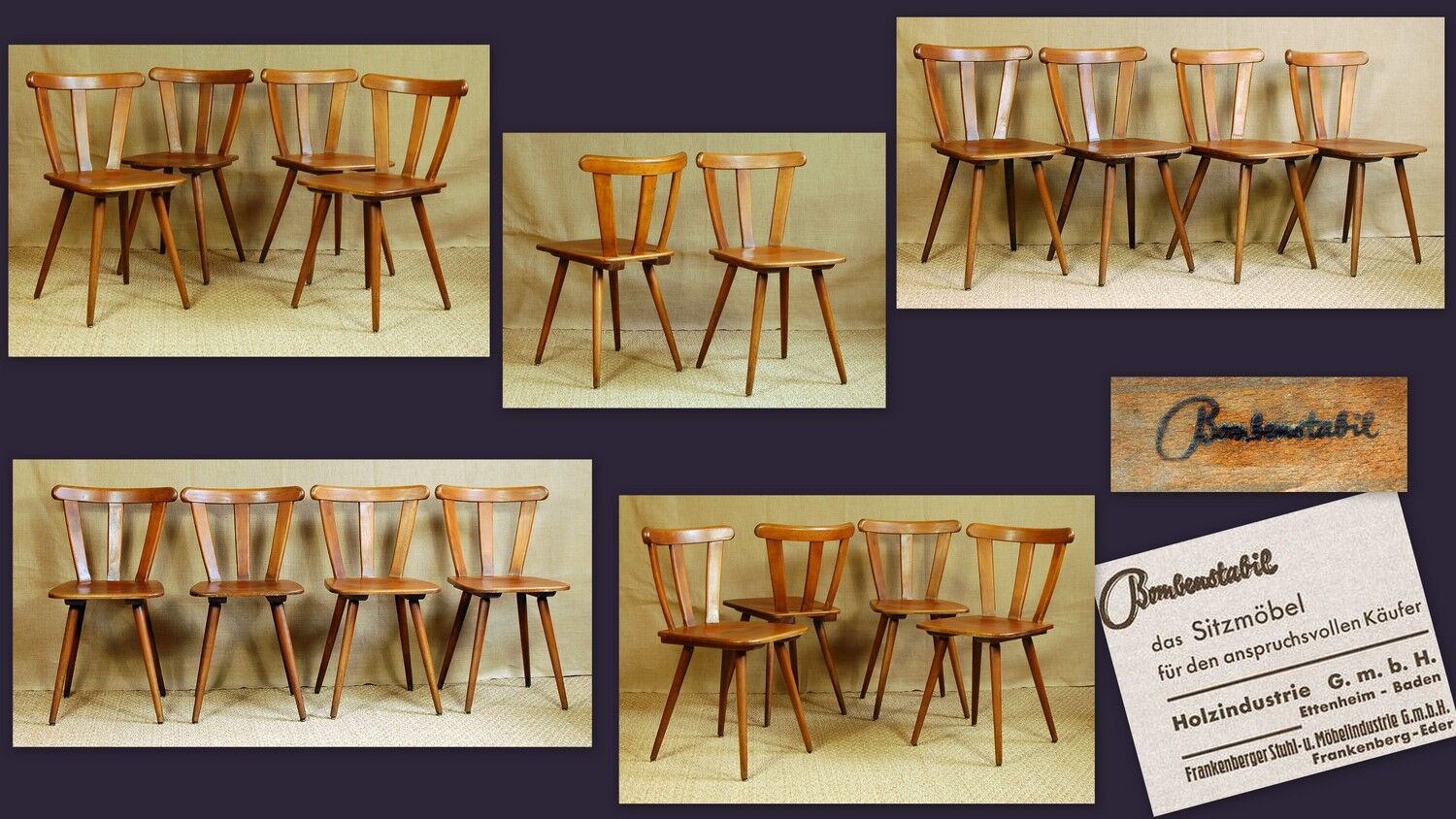 4 chairs winstub Bombenstabil 50