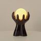 Vintage Italian ceramic and opaline lamp from the 80s