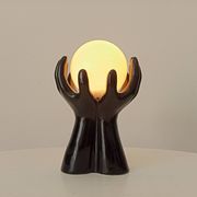 Vintage Italian ceramic and opaline lamp from the 80s
