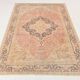 5x7 Peach Red Oriental Persian Rug, Living Room Rug, 144x216Cm