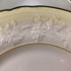 3 flat plates Gien white decorated with vine leaves and grapes