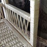 Rattan corner shelf