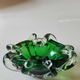 Pocket/ashtray in blown Murano art glass. Organic floral shape