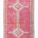 Super Soft Pink Turkish Vintage Runner Rug, 95x337Cm