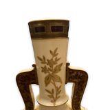 Vase en forme de boule aplatie circa 1900 G.d Et Cie à Limoges