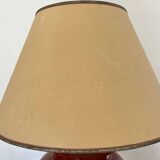 Red ceramic table lamp