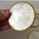 6 vintage mother-of-pearl coasters