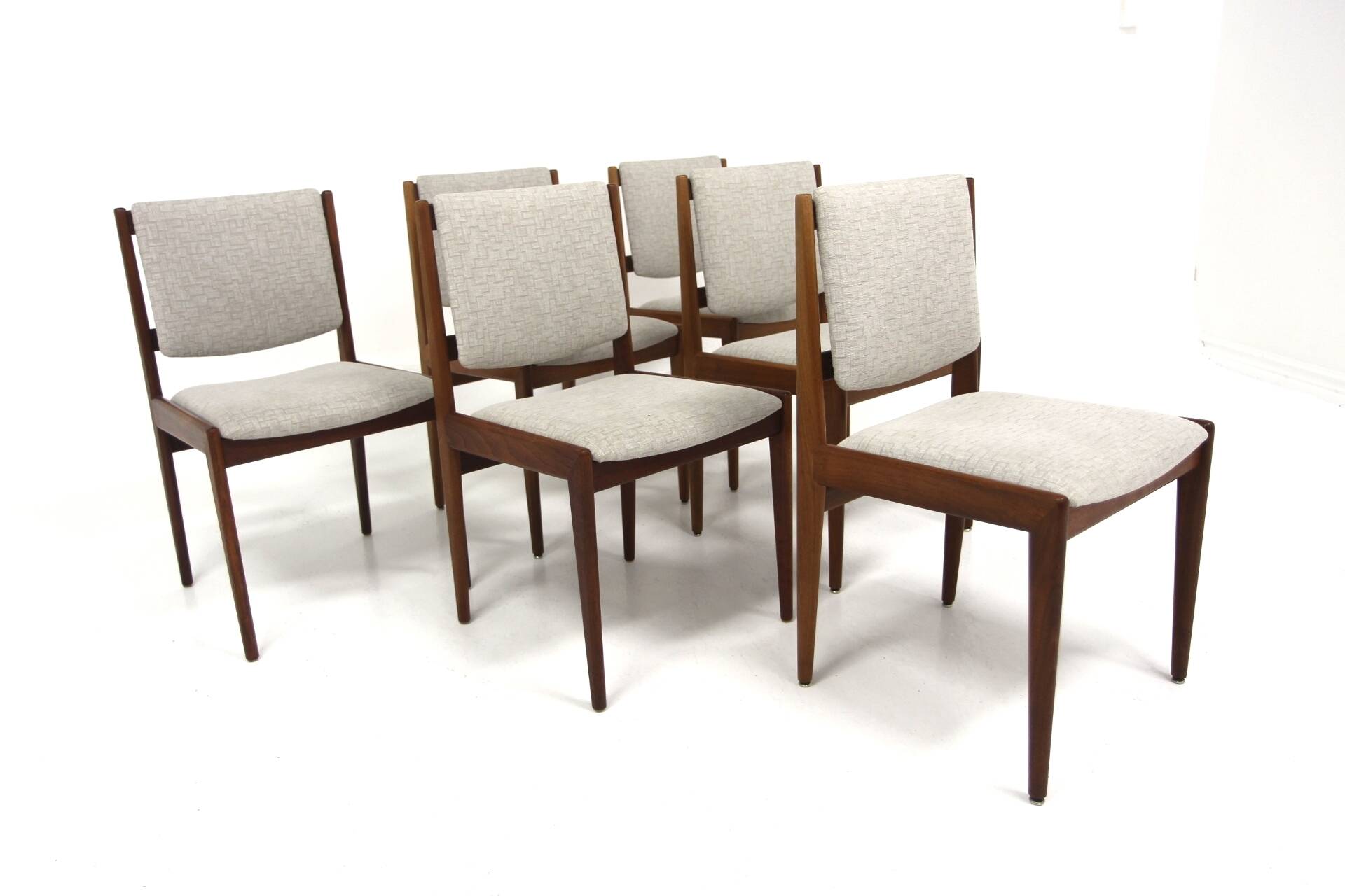 Set of 6 Scandinavian oak chairs, Karl Erik Ekselius, JOC, Sweden, 1
