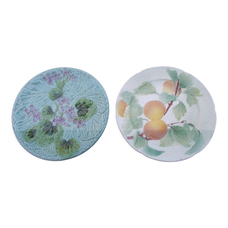 2 antique plates in slip 1 Keller & Guérin