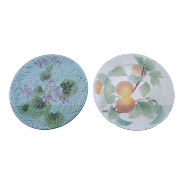 2 antique plates in slip 1 Keller & Guérin