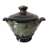 Sucrier en grès flammé – Poterie Petit Massé, Morvan
