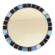 Round mosaic mirror in the style of Vallauris, France circa 1970.