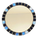 Round mosaic mirror in the style of Vallauris, France circa 1970.