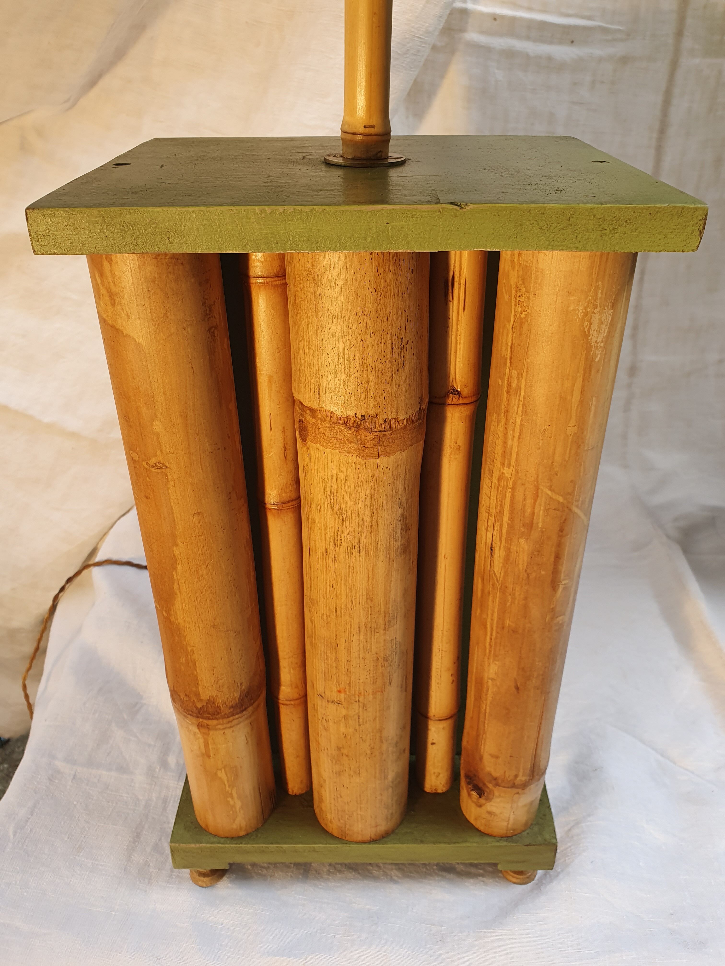 Pair of large oriental-inspired lamps