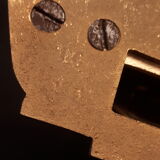 Pair sconces metal dore décor stars Lunel vintage 1950