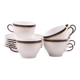 Set of 6 cups and saucers Winterling Bavaria - Retro Mid-Century design porcelain